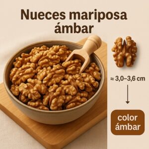 Nueces Mariposa Ambar